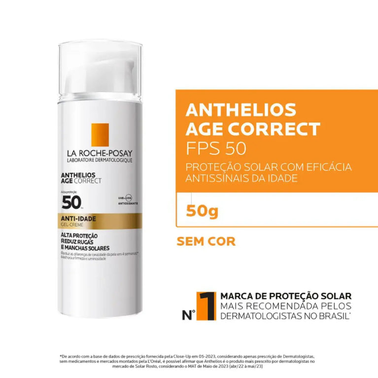 Protetor Solar Facial Anti-Idade La Roche-Posay Anthelios Age Correct FPS 50 50g