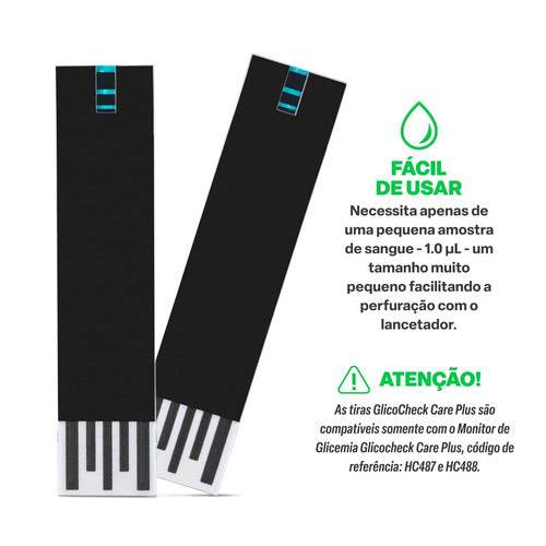 Tiras Para Medidor De Glicemia Glicocheck 50un - Hc489 Multi - Drogaria Poupa Centro