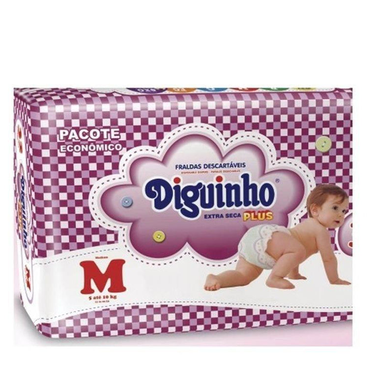 Fralda Descartável Diguinho Plus Extra Seca M Com 32 Unidades - Drogaria Poupa Centro