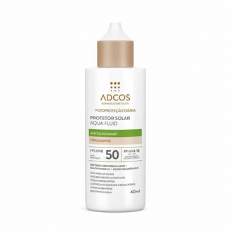 Protetor Solar Facial Adcos Aqua Fluid FPS 50 Tonalizante 40ml