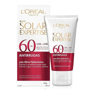 Protetor Solar L'oreal Solar Expertise Antirrugas FPS 60 Com 40g - Drogaria Poupa Centro