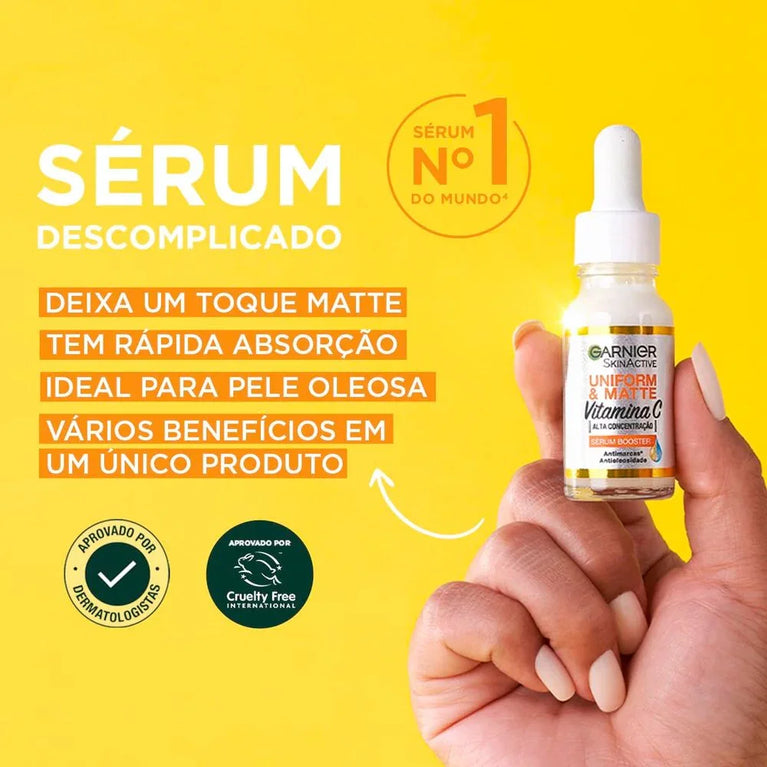 Sérum Booster Facial Anti-Marcas Garnier - Uniform&Matte Vitamina C 15ml