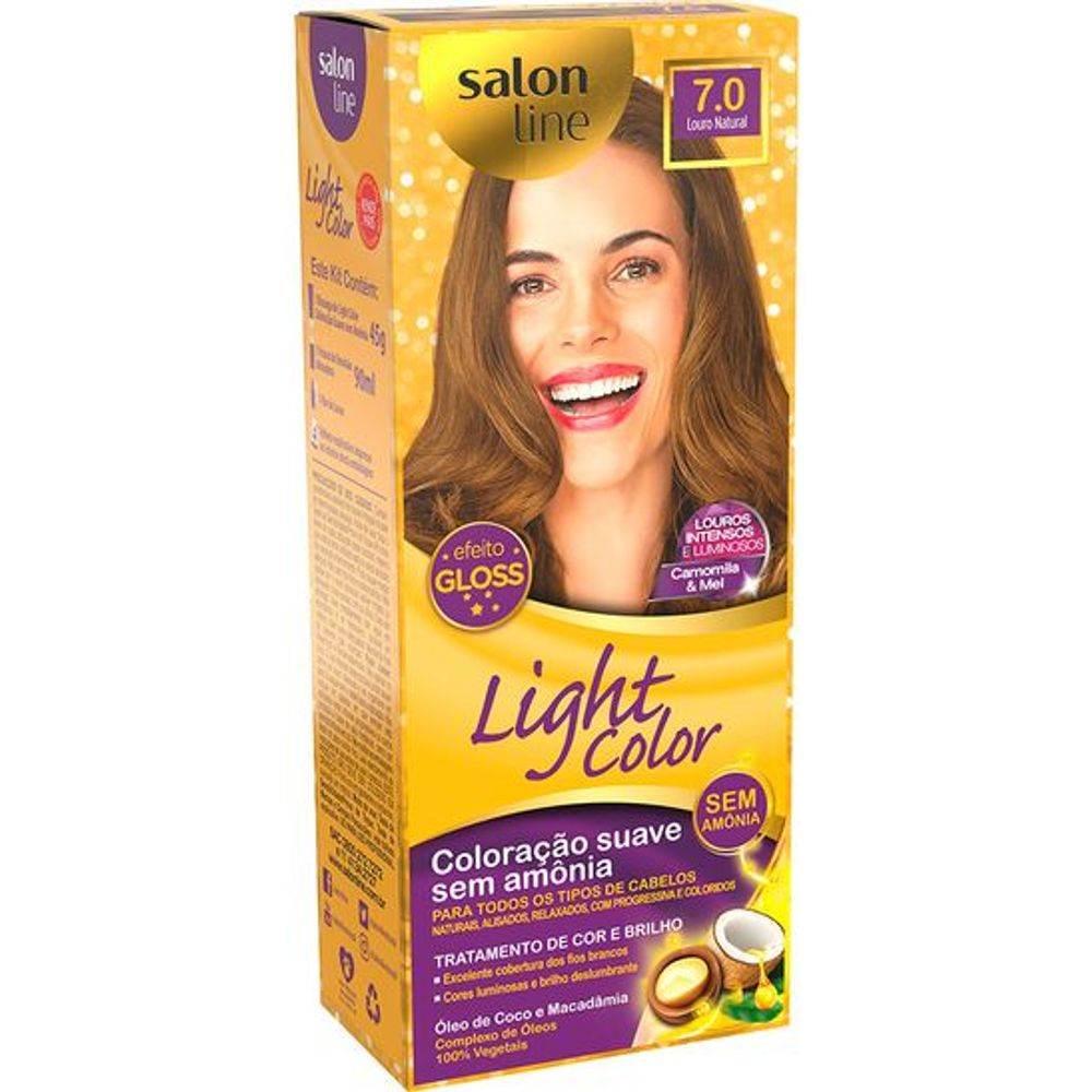 Tintura Light Color 7.0 - SALON LINE - Drogaria Poupa Centro