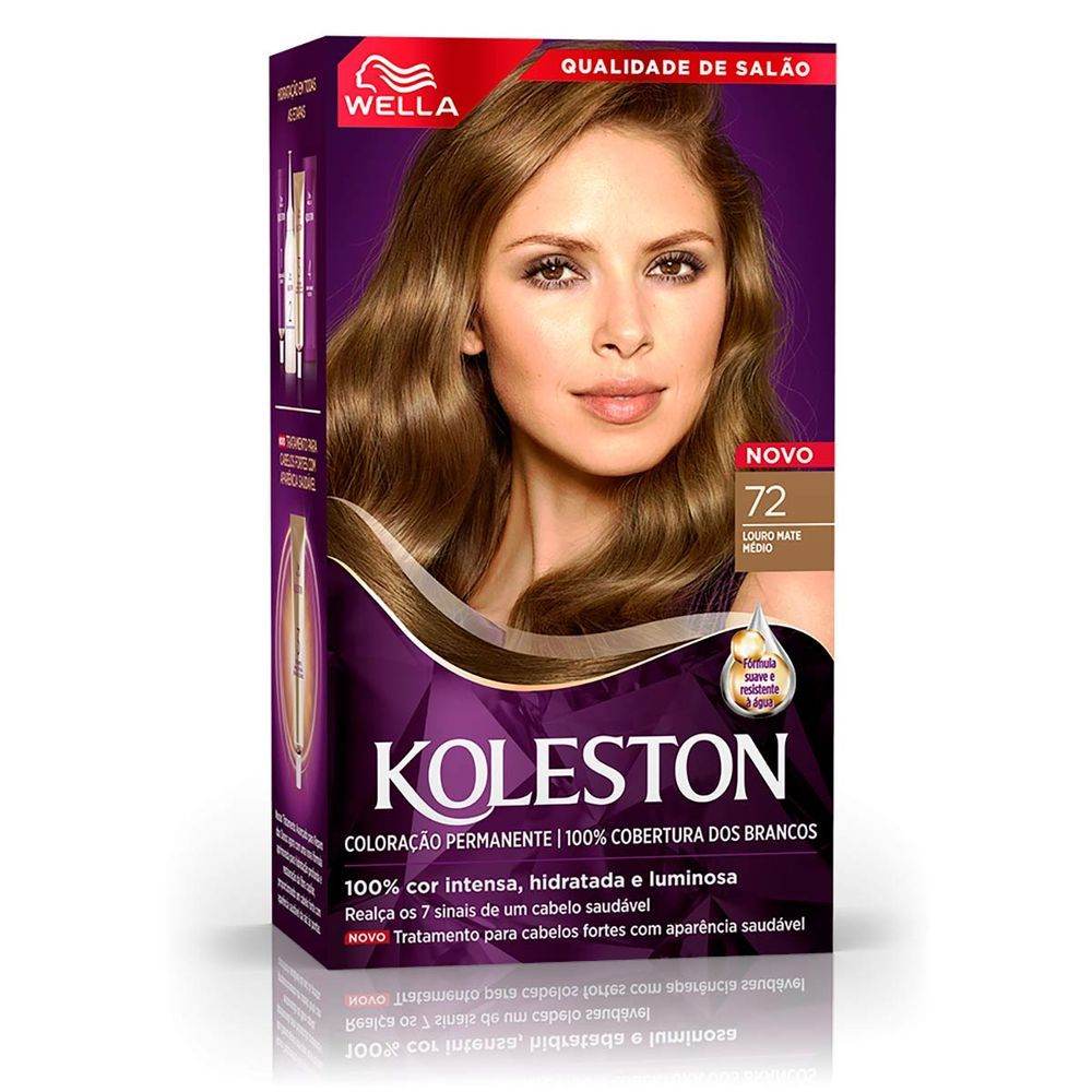 Tintura Koleston Nº72 Louro Mate Medio - Wella - Drogaria Poupa Centro