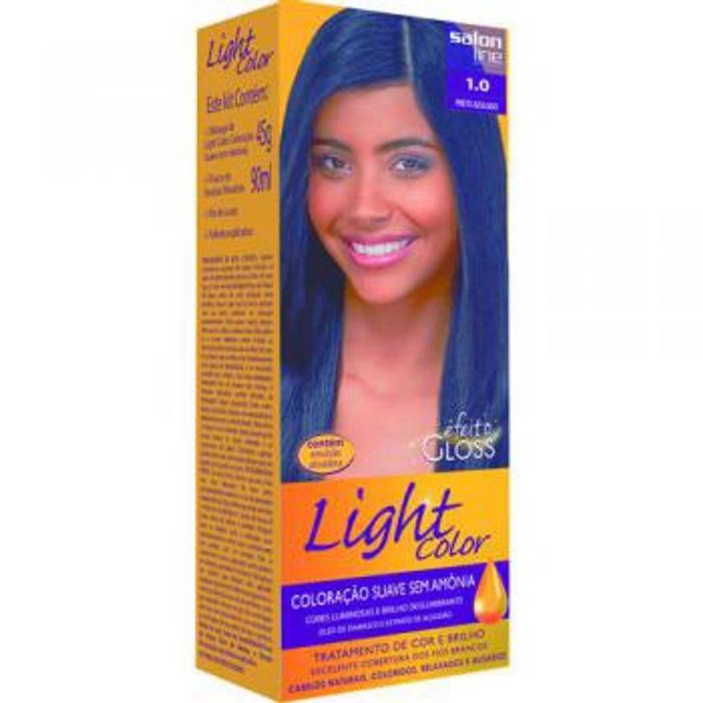 Tinta Ligth Color Salon Line Nº1.0 Preto Azulado - Drogaria Poupa Centro
