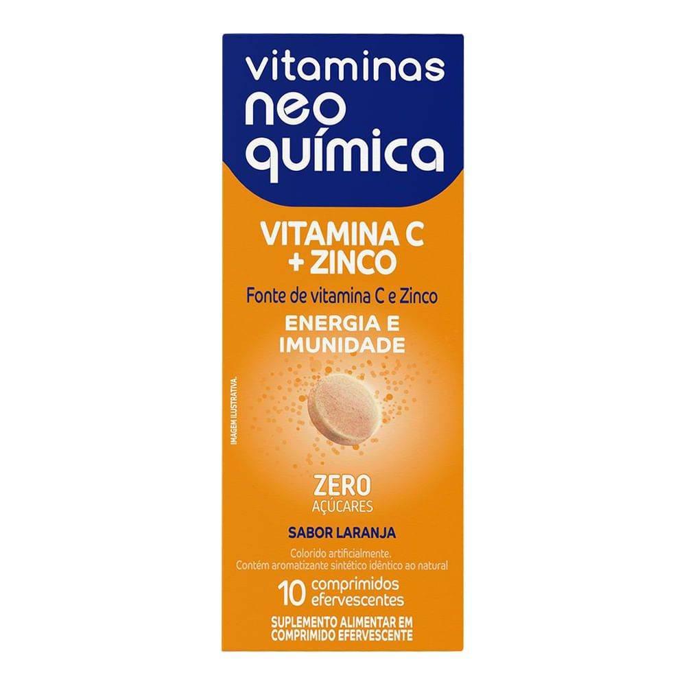 Multivitamínico Neo Quimica Vitamina C + Zinco - 10 Comprimidos - Drogaria Poupa Centro
