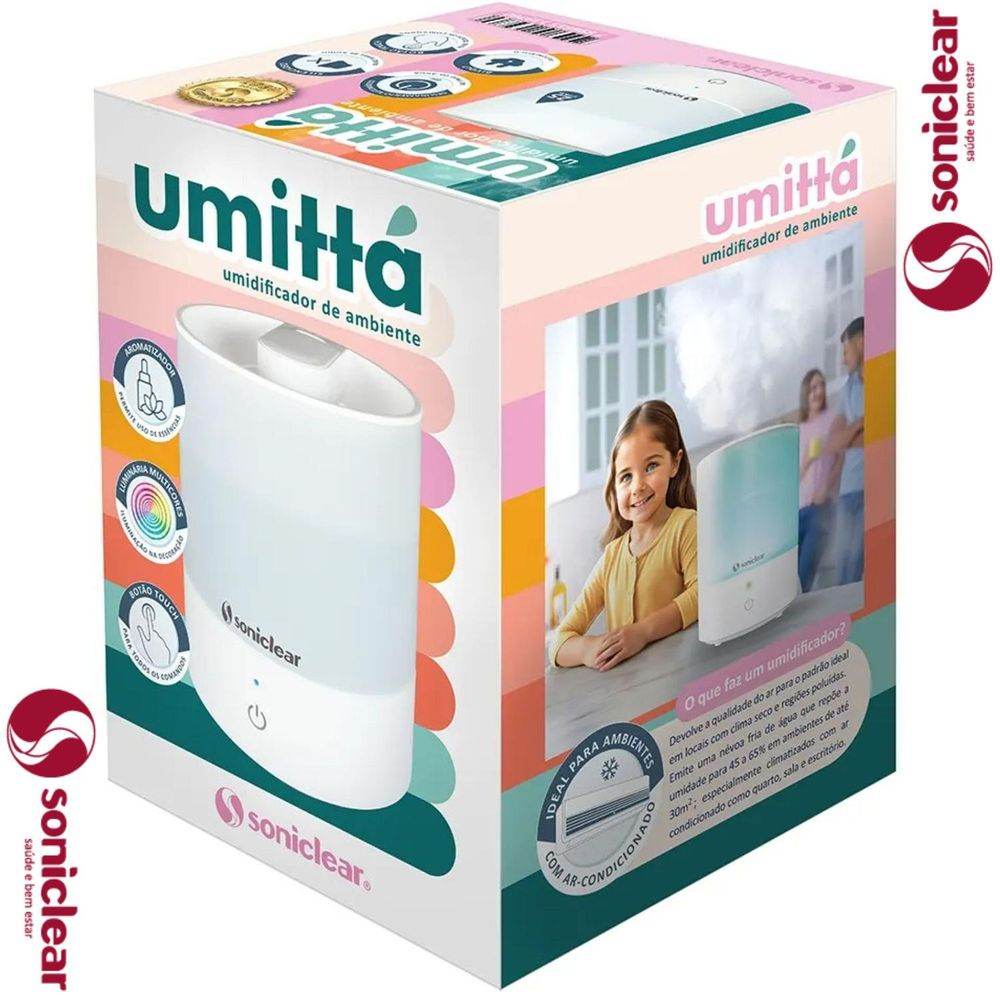 Umidificador de Ambiente Soniclear Umittá 2,5L - Drogaria Poupa Centro