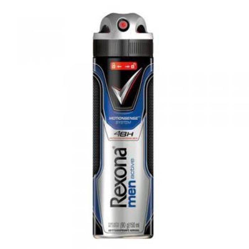 Desodorante Rexona Men Aerossol Antitranspirante Active 150Ml - Drogaria Poupa Centro
