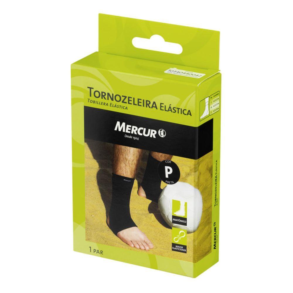 Tornozeleira Elástica Mercur - Preta P - 1 Unidade