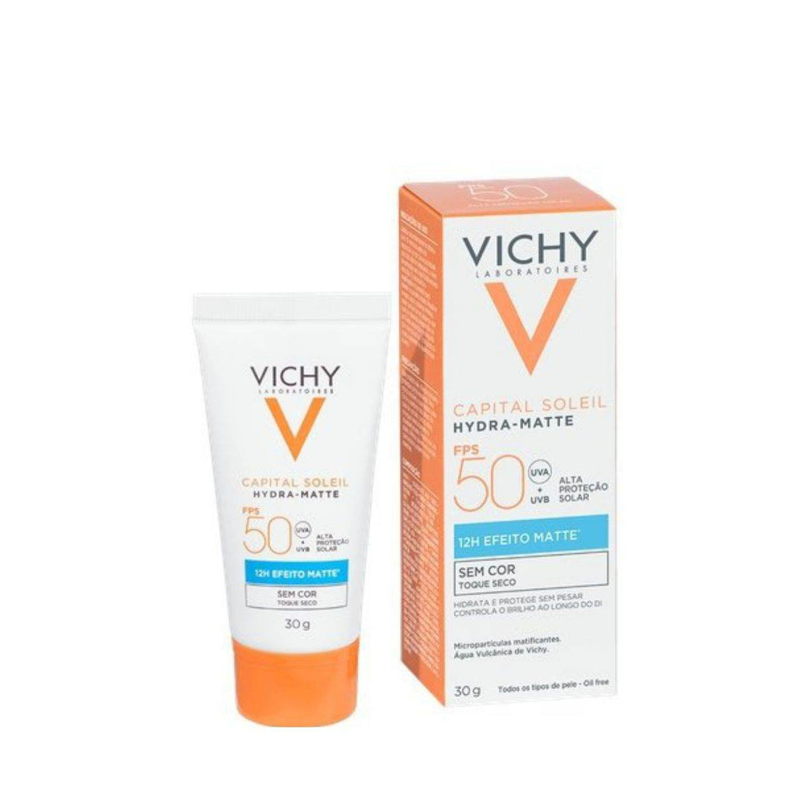 Protetor Solar Facial Capital Soleil Hydra-Matte FPS 50 Vichy 30ml - Drogaria Poupa Centro