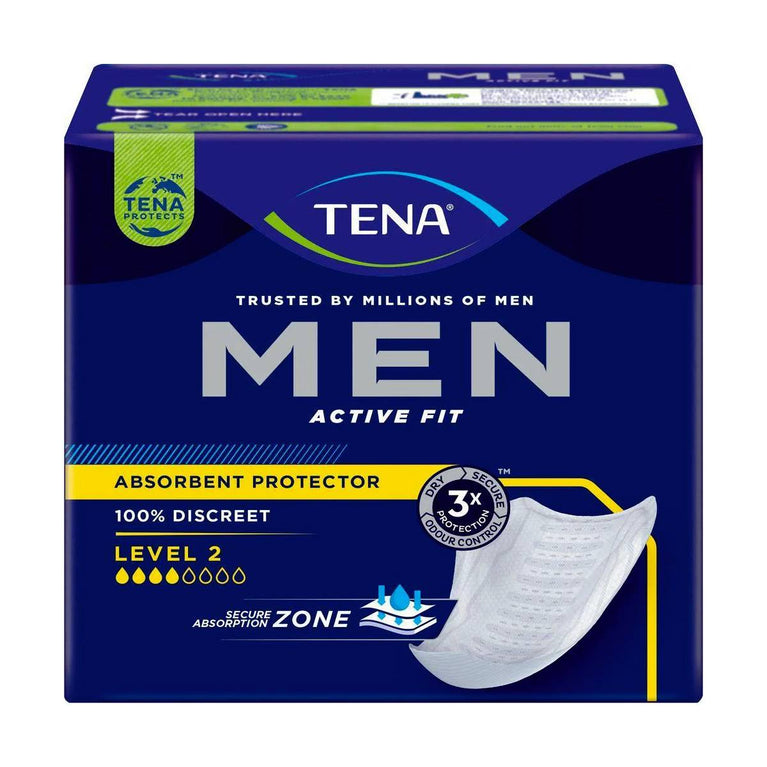 Absorvente Protetor Masculino Tena Men Active Fit 10 unidades