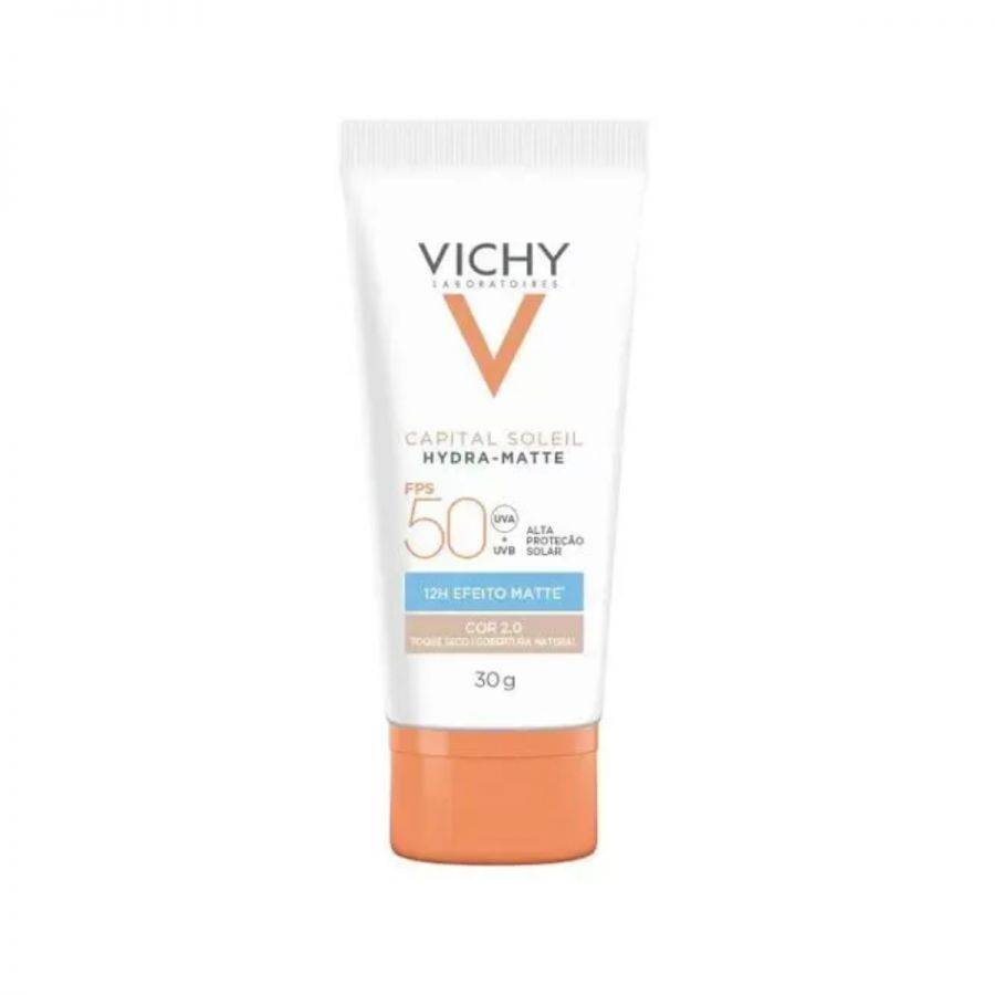 Protetor Solar Facial Capital Soleil Hydra-Matte 2.0 Vichy FPS 50 Com 30g - Drogaria Poupa Centro