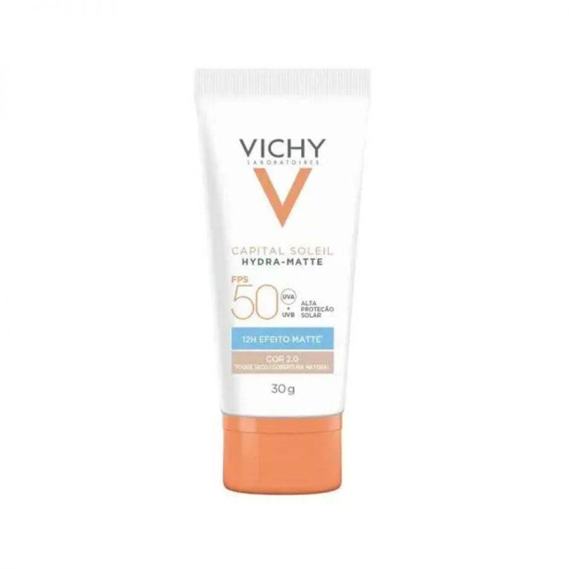 Protetor Solar Facial Capital Soleil Hydra-Matte 2.0 Vichy FPS 50 Com 30g - Drogaria Poupa Centro