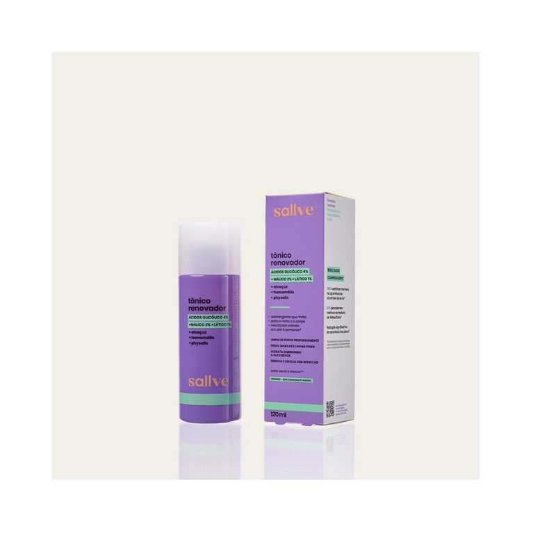 Sallve Tônico Renovador 120Ml - Aha 7%