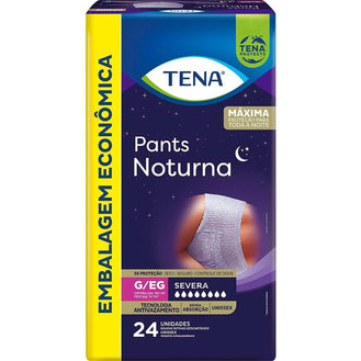 Tena Pants Noturna, Roupa Íntima para Incontinência Urinária, G/EG - 24 unidades