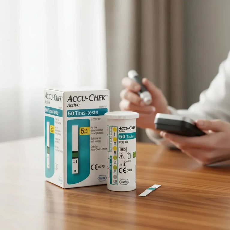 Tiras Medidoras de Glicemia Accu-Chek Active - 50 Tiras