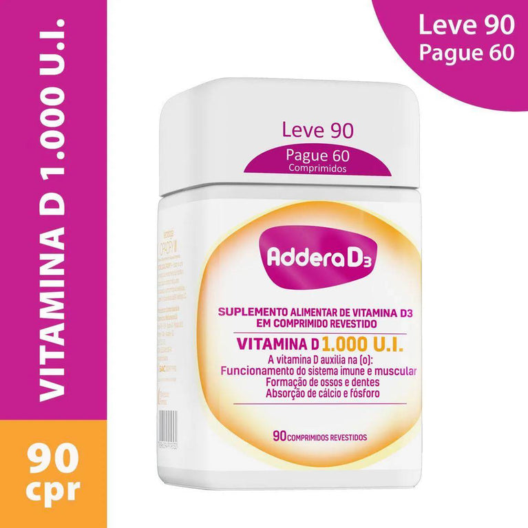 Vitamina D 1.000UI Addera D3 90 comprimidos
