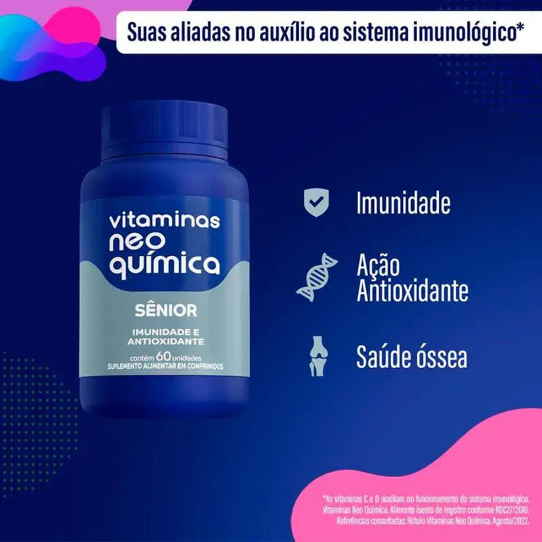 Polivitamínico Neo Química Sênior Imunidade e Antioxidante 60 comprimidos