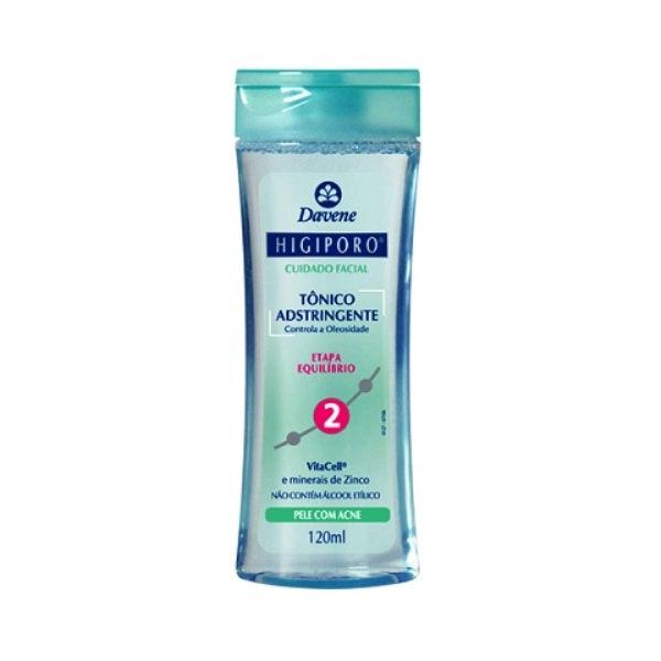 Tonico Adstringente 5 em 1 Davene Higiporo Pele com Acne 120mL