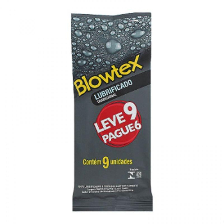 Preservativo Blowtex Lubrificado Com 9 Uidades - Drogaria Poupa Centro