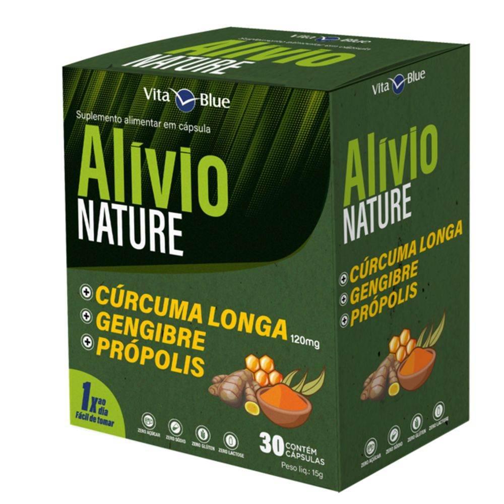 Alívio Nature 30 Cápsulas Vita Blue - Drogaria Poupa Centro