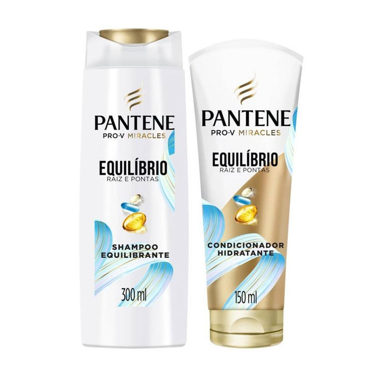 Kit Pantene Equilíbrio Raiz e Pontas Shampoo 300ml + Condicionador 150ml