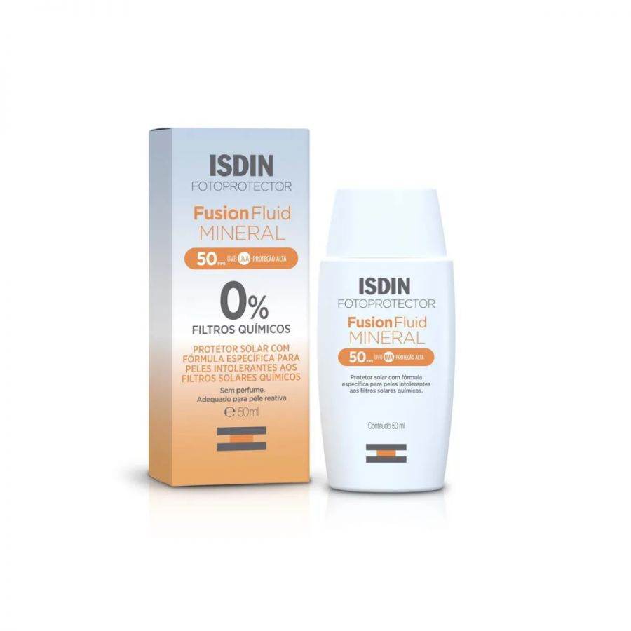 Protetor Solar Facial Fusion Fluid Mineral FPS50 Com 50ml - Drogaria Poupa Centro