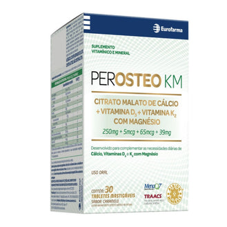 Suplemento Vitaminico Perosteo KM Eurofarma 30 tabletes mastigáveis