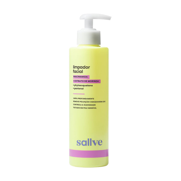 Limpador Facial Sallve 300ml Niacinamida e Extrato de Moringa