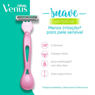 Aparelho de Depilar Gillette Venus Sensitive 4 Unidades