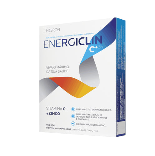 Energiclin Vitamina C + Zinco 30 Comprimidos Hebron