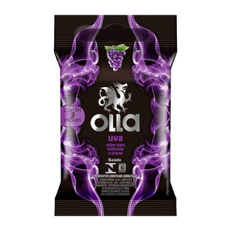 Preservativo Olla Uva Com 3 Unidades - Drogaria Poupa Centro