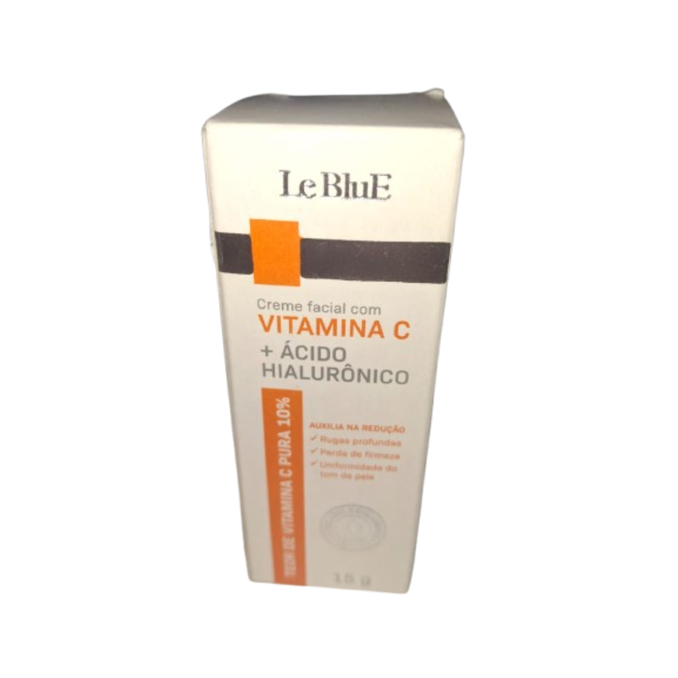 Creme Facial Vit C + Ácido Hialurônico LE BLUE 15G