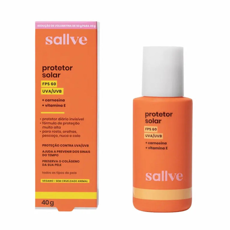 Protetor Solar Facial FPS 60 Sallve 40g