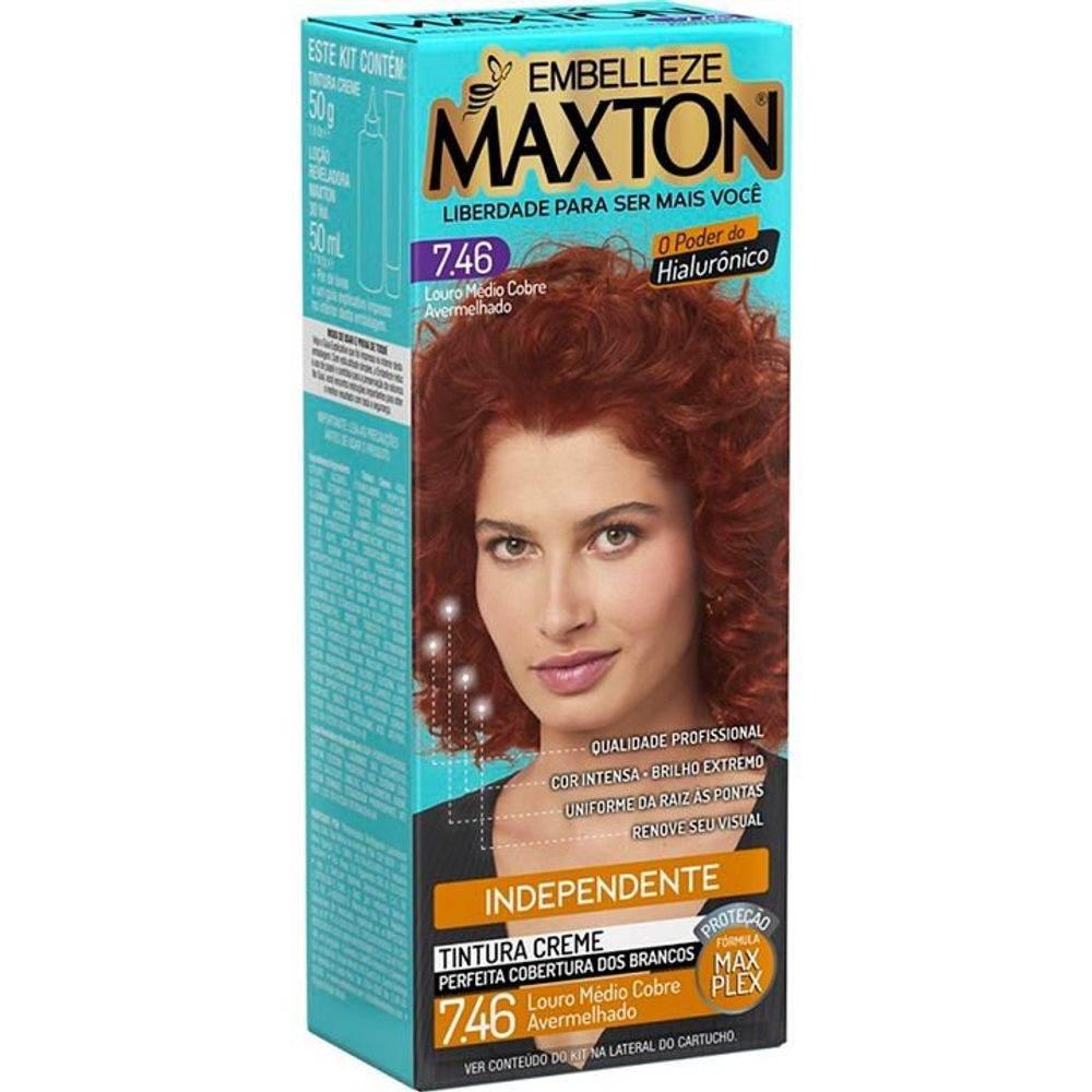 Kit de Tintura para Cabelos Maxton Pratic Nº7.46 Cobre Avermelhado - Embelezze - Drogaria Poupa Centro
