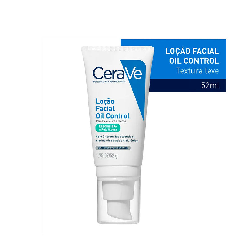 Loção Hidratante Facial CeraVe Oil Control Hidratação Sem Oleosidade com Ácido Hialurônico 52g