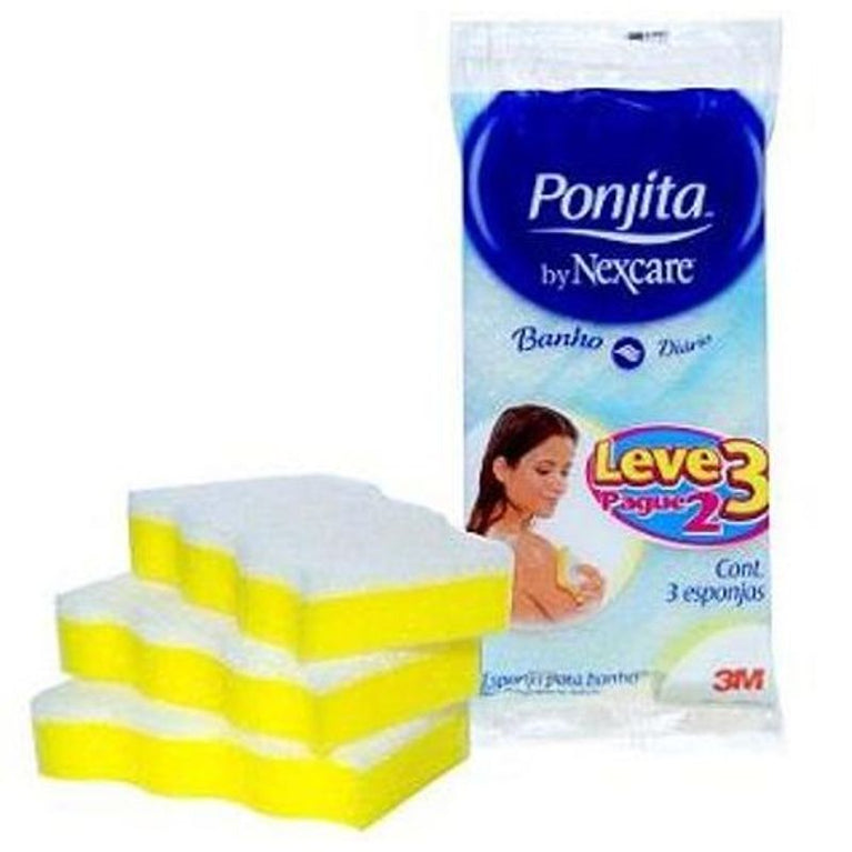 Esponja Banho C/3 Ponjita
