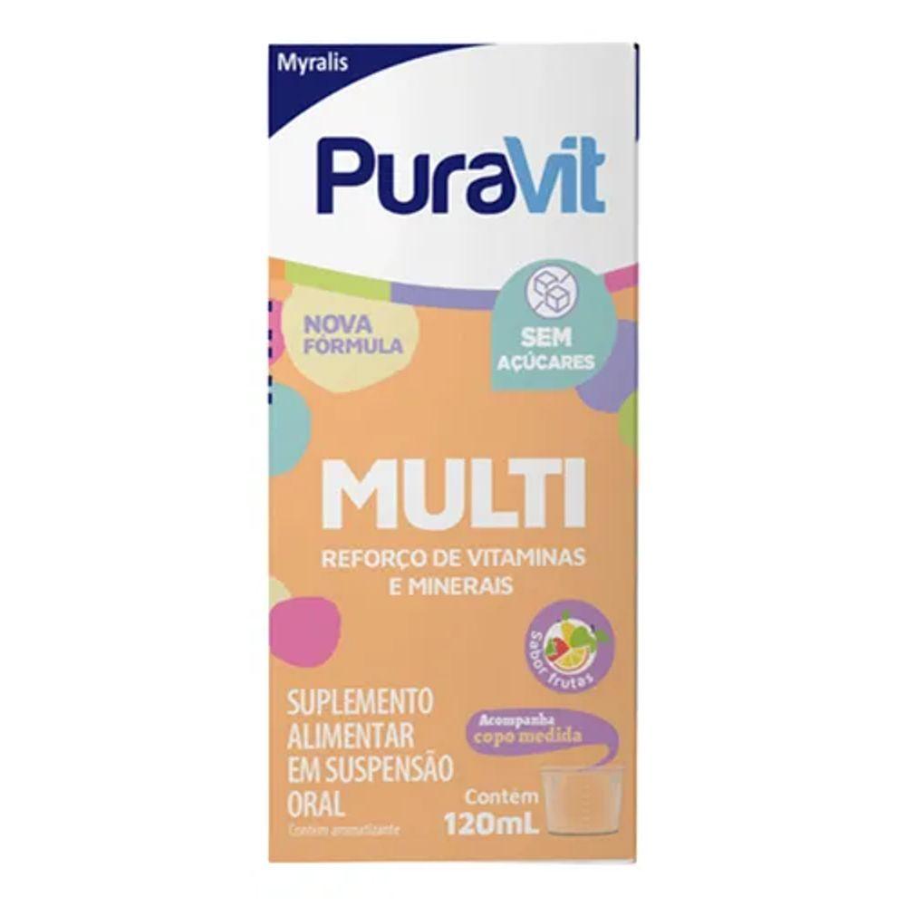Suplemento Vitamínico e Mineral Puravit Multi Frutas 120ml - Myrales Pharma