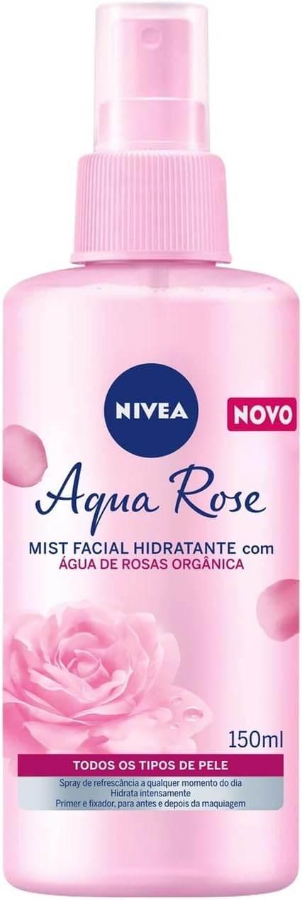NIVEA Hidratante Facial Mist Aqua Rose 150ml - Hidratante em spray com água de rosas - Drogaria Poupa Centro