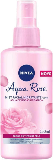 NIVEA Hidratante Facial Mist Aqua Rose 150ml - Hidratante em spray com água de rosas - Drogaria Poupa Centro