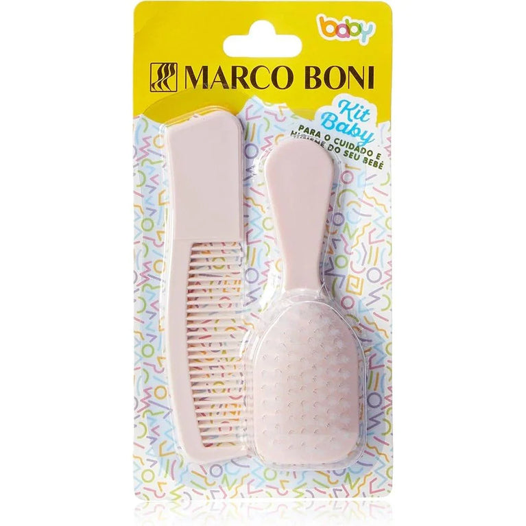 Kit Escova e Pente Baby Rosa