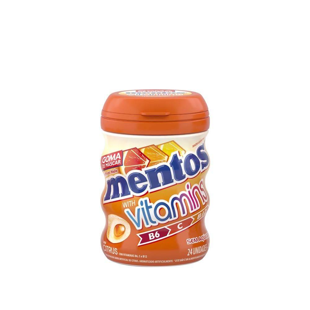 Goma de Mascar Sem Açúcar Mentos Vitamins Citrus - 48G - Drogaria Poupa Centro