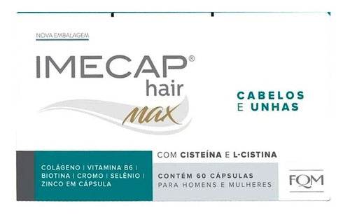 Imecap Hair Cabelos E Unha Para Homens E Mulheres 30 Cápsula - Drogaria Poupa Centro