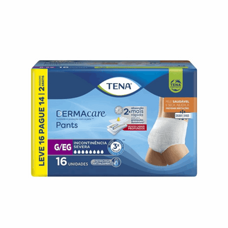 Roupa Íntima Tena Dermacare Pants G/EG com 16 unidades