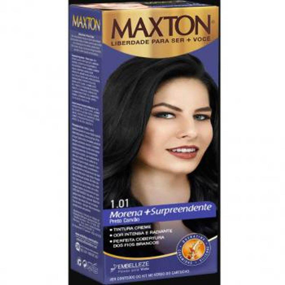 Tinta de Cabelo Maxton Nº1.01 Preto Carvão - 60G - Drogaria Poupa Centro