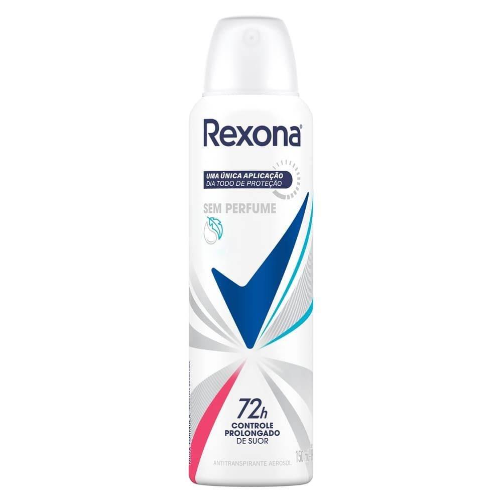 Desodorante Rexona Aerosol Feminino Sem Perfume 150Ml - Drogaria Poupa Centro