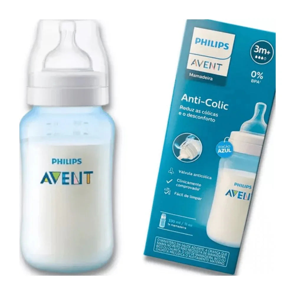 Mamadeira Avent 330ml Anticólica 3.0 Azul
