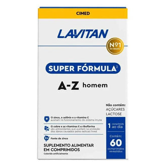 Lavitan Super Fórmula A-Z Homem 60 Comprimidos - Drogaria Poupa Centro