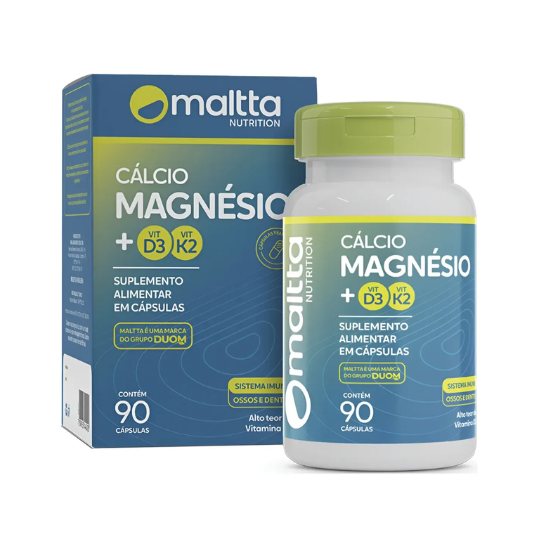 Cálcio + Magnésio 90 Cápsulas Maltta Duom