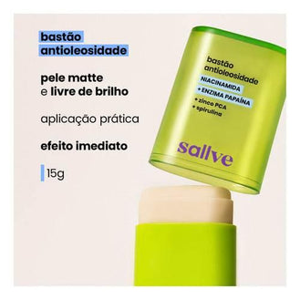 Bastão Antioleosidade Sallve Efeito Mate 15g - Drogaria Poupa Centro
